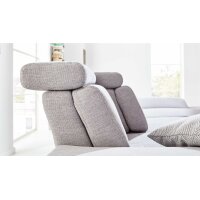 Interliving Sofa Serie 4251 – Ecksofa stahlfarbenes Flachgewebe Sneak 149 & silberfarbene Metallfüße – Stellfläche ca. 300 x 225 cm