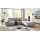 Interliving Sofa Serie 4251 – Ecksofa stahlfarbenes Flachgewebe Sneak 149 & silberfarbene Metallfüße – Stellfläche ca. 300 x 225 cm
