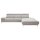 Interliving Sofa Serie 4251 – Ecksofa stahlfarbenes Flachgewebe Sneak 149 & silberfarbene Metallfüße – Stellfläche ca. 300 x 225 cm