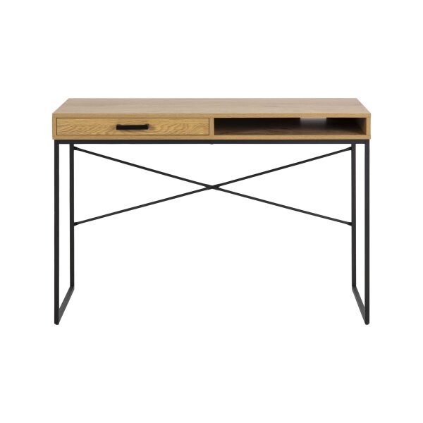 Schreibtisch Seaford im Industrielook bzw. PC-Tisch Wildeiche & Schwarz – ca. 110 x 45 cm