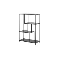 Regal Seaford im Industrielook bzw. Bücherregal schwarze Esche – ca. 77 x 114 cm