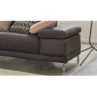 Interliving Sofa Serie 4252 – Ecksofa anthrazitfarbener Stoffbezug Büffel & Metallfüße – Stellfläche ca. 220 x 275 cm