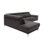 Interliving Sofa Serie 4252 – Ecksofa anthrazitfarbener Stoffbezug Büffel & Metallfüße – Stellfläche ca. 220 x 275 cm