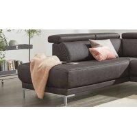 Interliving Sofa Serie 4252 – Ecksofa anthrazitfarbener Stoffbezug Büffel & Metallfüße – Stellfläche ca. 220 x 275 cm