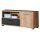 Interliving Jugendzimmer Serie 1701 - Lowboard Riss-Eiche & Schiefer anthrazit - Breite ca. 117 cm