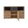 Interliving Esszimmer Serie 5604 - Sideboard Anthrazit & Eiche rustico- drei Türen, zwei Schubladen