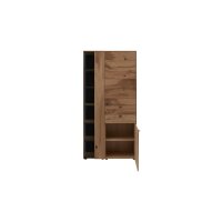 Interliving Esszimmer Serie 5604 - Vitrine Eiche rustico - drei Türen, zwei Schubladen