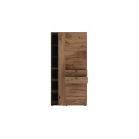 Interliving Esszimmer Serie 5604 - Vitrine Eiche rustico - drei Türen, zwei Schubladen