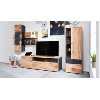 Interliving Esszimmer Serie 5604 - Wohnwand Eiche rustico & Anthrazit - fünfteilig, Breite ca. 365 cm