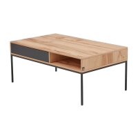 Interliving Esszimmer Serie 5604 - Couchtisch Eiche rustico & Anthrazit - ca. 100 x 60 cm