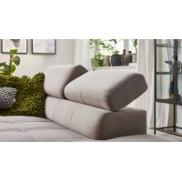 SOFAkultur Programm SK 745 2.0 - Ecksofa silberfarbener Bezug Velvet - Stellfläche ca. 276 x 219 cm