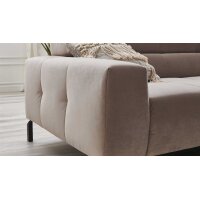 SOFAkultur Programm SK 745 2.0 - Ecksofa silberfarbener Bezug Velvet - Stellfläche ca. 276 x 219 cm
