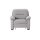 Modulmaster MM-PP1009 - Polstersessel mit Hocker graue Mikrofaser Holiday & schwarze Holzfüße
