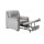 Modulmaster MM-PP1009 - Polstersessel mit Hocker graue Mikrofaser Holiday & schwarze Holzfüße
