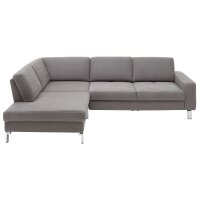 SOFAkultur Programm SK 239 - Ecksofa fangofarbener Bezug Crown & Chromfüße – Stellfläche ca. 202 x 259 cm
