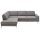 SOFAkultur Programm SK 239 - Ecksofa fangofarbener Bezug Crown & Chromfüße – Stellfläche ca. 202 x 259 cm