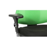 Komfort-Drehstuhl Orthosedis 75 mit taillierter Netz-Rückenlehne Grün & Chrom