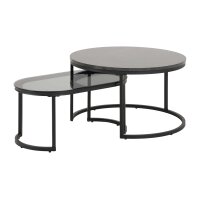 Couchtisch-Set Spiro Schwarz – zweiteilig
