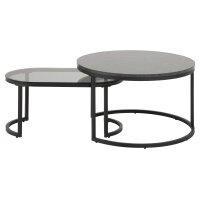 Couchtisch-Set Spiro Schwarz – zweiteilig