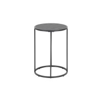 Beistelltisch Seaford im Industrielook schwarze Esche – Durchmesser ca. 40 cm