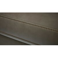 Interliving Sofa Serie 4054 – Ecksofa steingrauer LongLife-Leder Vivre & schwarze Metallfüße – Stellfläche ca. 347 x 176 cm