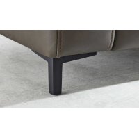 Interliving Sofa Serie 4054 – Ecksofa steingrauer LongLife-Leder Vivre & schwarze Metallfüße – Stellfläche ca. 347 x 176 cm
