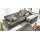 Interliving Sofa Serie 4054 – Ecksofa steingrauer LongLife-Leder Vivre & schwarze Metallfüße – Stellfläche ca. 347 x 176 cm
