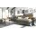 Interliving Sofa Serie 4054 – Ecksofa steingrauer LongLife-Leder Vivre & schwarze Metallfüße – Stellfläche ca. 347 x 176 cm
