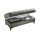 Interliving Sofa Serie 4054 – Funktionshocker steingrauer LongLife-Leder Vivre & schwarze Metallfüße – ca. 130 x 60 cm