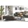 Interliving Sofa Serie 4054 – Funktionshocker steingrauer LongLife-Leder Vivre & schwarze Metallfüße – ca. 130 x 60 cm