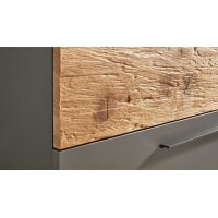 Interliving Schlafzimmer Serie 1025 – Schubladenkommode Graphit & Balkeneiche gehackt - vier Schubladen