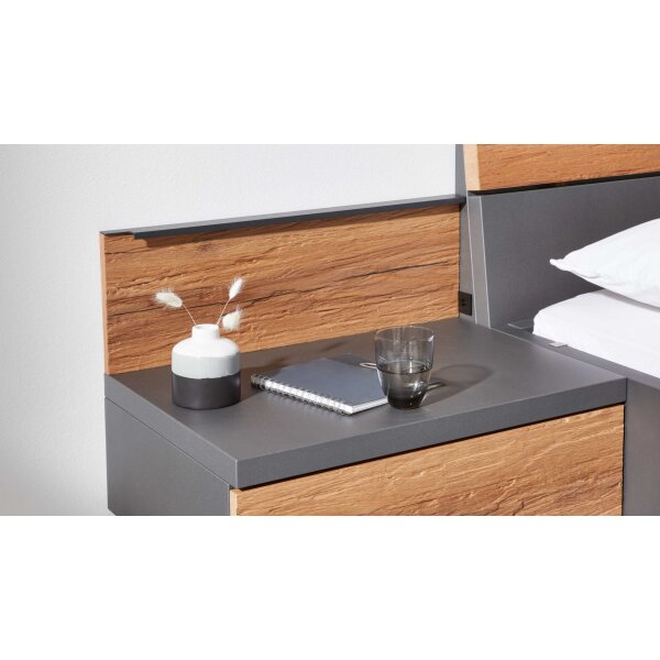 Interliving Schlafzimmer Serie 1025 – Aufsatzpaneel rechts - Balkeneiche gehackt