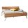 Interliving Schlafzimmer Serie 1025 – Bettgestell Liegefläche ca. 180 x 200 cm - Weiß & Balkeneiche gehackt