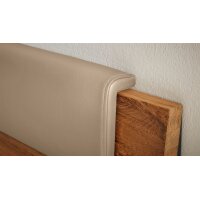 Interliving Schlafzimmer Serie 1025 – Kopfteilpolster-Set Länge ca. 82 cm - taupefarbenes Kunstleder