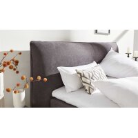 Interliving Bettsystem Serie 1414 - Boxspringbett dunkelgrauer Stoffbezug ENF 09 - Liegefläche ca. 180 x 200 cm