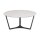 Interliving Couchtisch Serie 6208 - Couchtisch Weiß marmorfarbene Keramik & schwarzer Stahl - Durchmesser ca. 90 cm