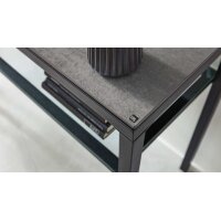 Interliving Couchtisch Serie 6210 - Konsoltisch zementgraue Keramik & schwarzer Stahl - ca. 100 x 38 cm