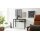 Interliving Couchtisch Serie 6210 - Konsoltisch zementgraue Keramik & schwarzer Stahl - ca. 100 x 38 cm