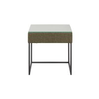 Interliving Bettsystem Serie 1414 - Nachtkonsole olivgrüner Stoffbezug GCP 333 - ca. 49 x 45 cm