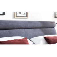 Interliving Schlafzimmer Serie 1023 – Bettgestell schwebend, Liegefläche ca. 180 x 200 cm - Balkeneiche & Anthrazit