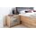Interliving Schlafzimmer Serie 1023 – Nachtkommode Breite ca. 64 cm - Taupe & Balkeneiche, zwei Schubladen