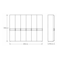 Interliving Schlafzimmer Serie 1023 – Kleiderschrank Weiß & Balkeneiche - sechs Türen, Breite ca. 269 cm