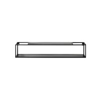 Wandregal-Set schwarzes Metall - zweiteilig