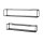 Wandregal-Set schwarzes Metall - zweiteilig