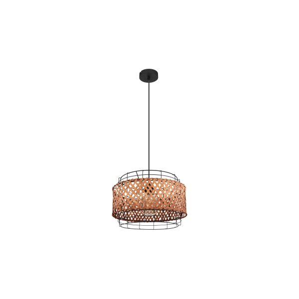 GLOBO Hängeleuchte Gina Bambus & Metall – Durchmesser ca. 35 cm