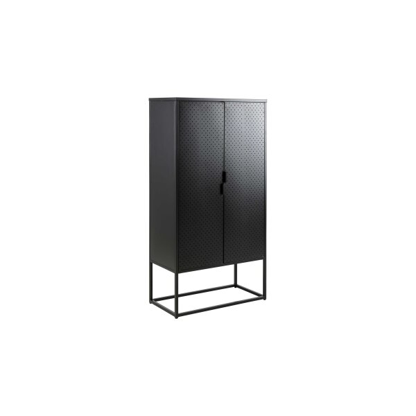 Metallmöbel Newton - Schrank schwarzer Stahl - zwei Türen, Breite ca. 80 cm
