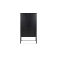 Metallmöbel Newton - Schrank schwarzer Stahl - zwei Türen, Breite ca. 80 cm