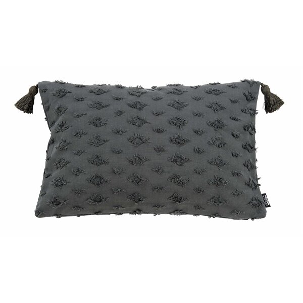 done.® Kissenhülle Cushion Luise anthrazitfarbene Baumwolle - ca. 40 x 60 cm