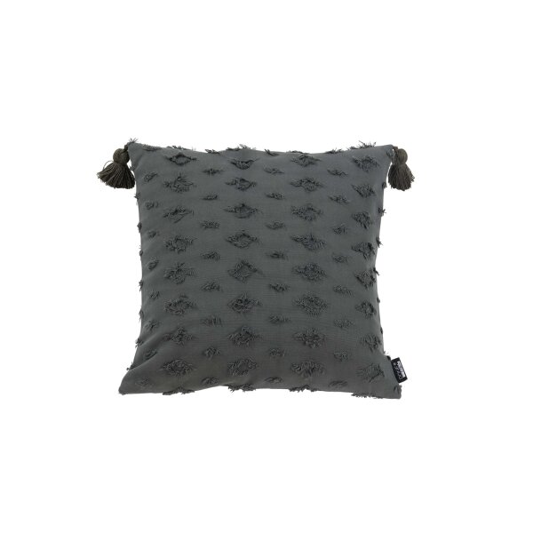 done.® Kissenhülle Cushion Luise anthrazitfarbene Baumwolle - ca. 45 x 45 cm