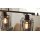Interliving Leuchten Serie 9331 - Hängeleuchte Rauchglas & Mattschwarz – Länge ca. 98 cm